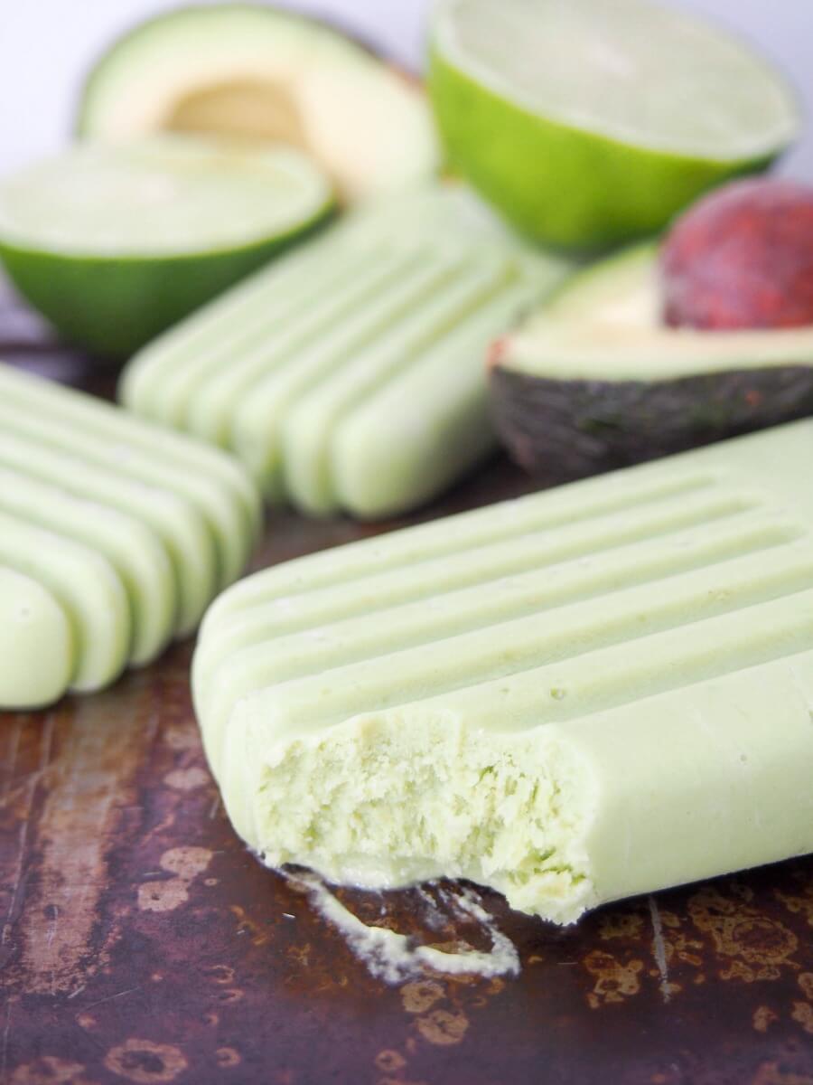 Avocado paletas (Mexican avocado ice pops)