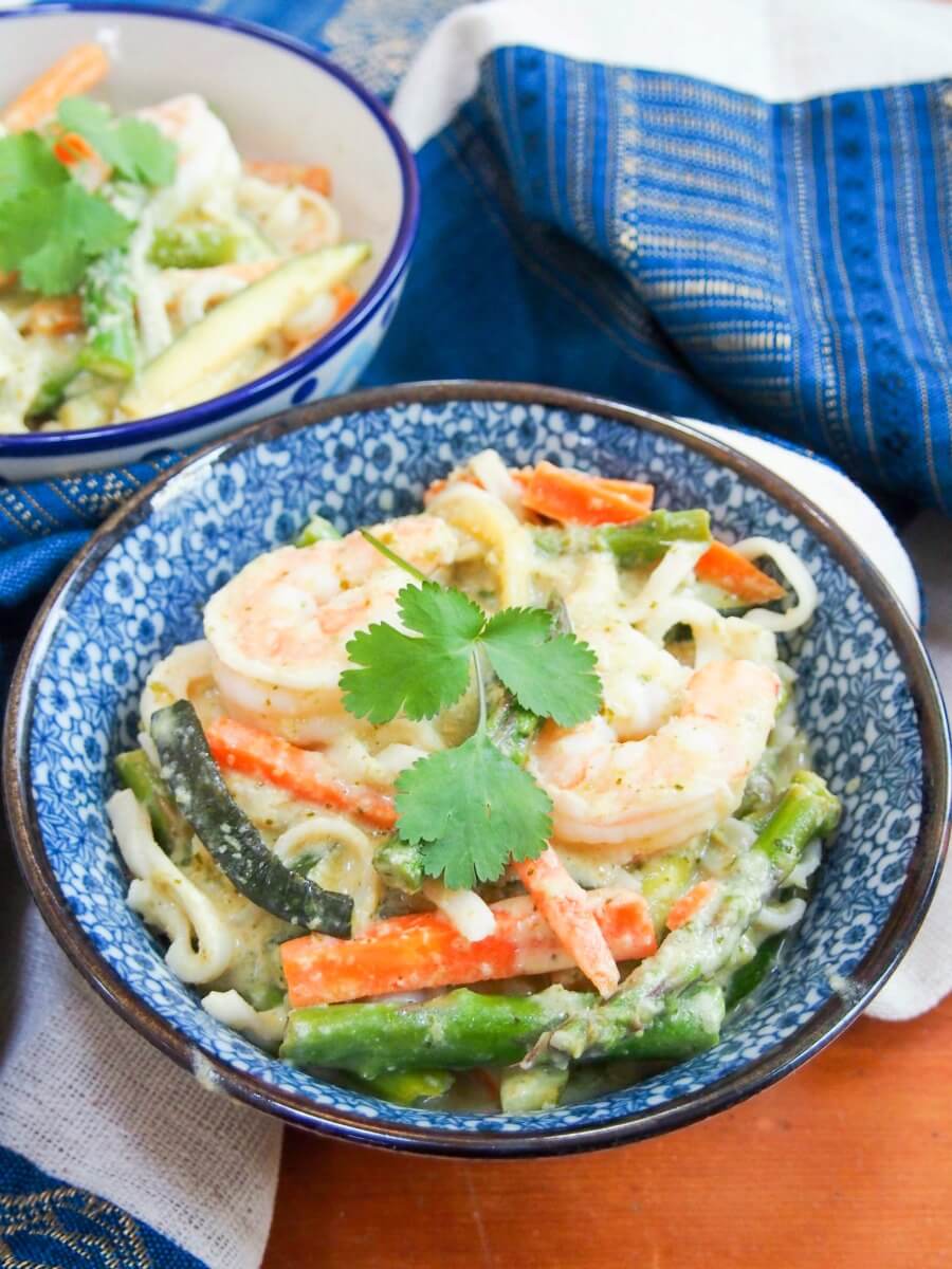 Thai green curry shrimp is such a classic, tasty meal that's easier to make with homemade sauce than you might think. Plus you can make you meal in one pan. 