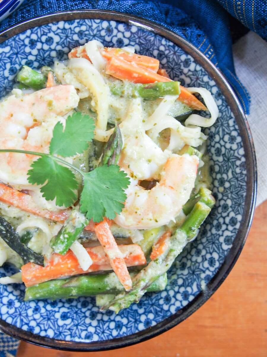 one pot Thai green curry shrimp