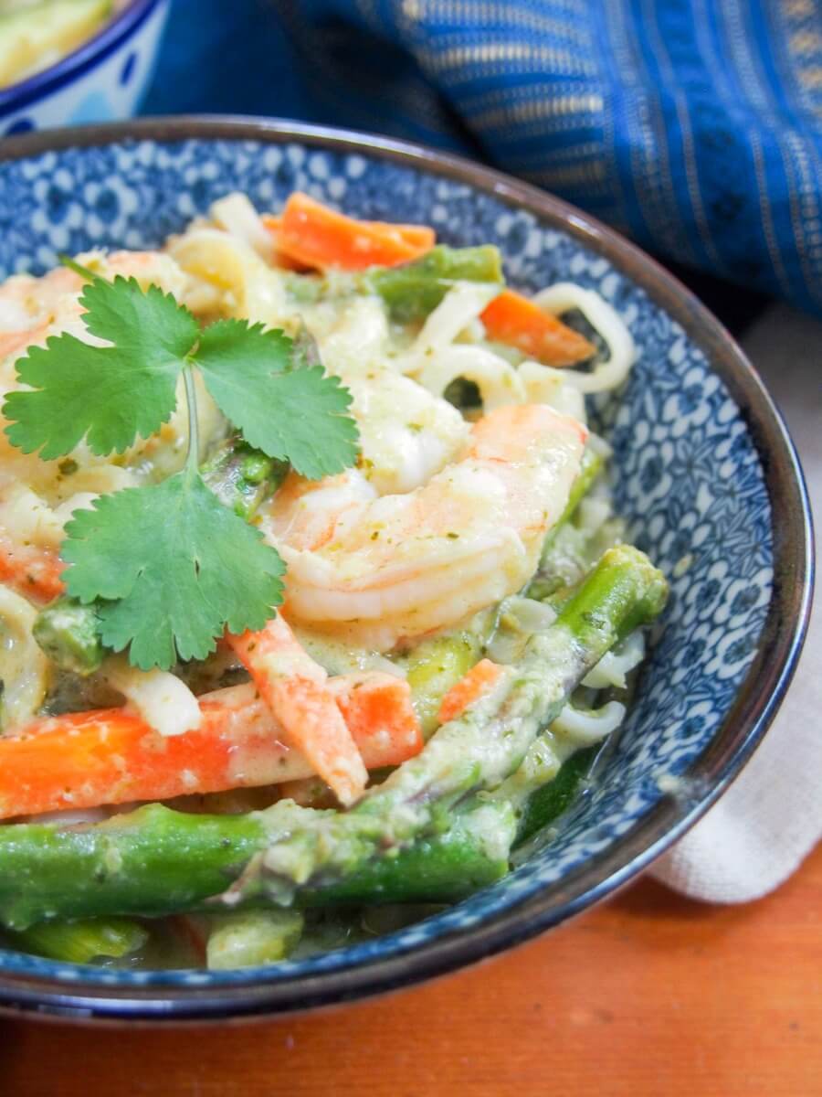 Thai green curry shrimp is such a classic, tasty meal that's easier to make with homemade sauce than you might think. Plus you can make you meal in one pan. 