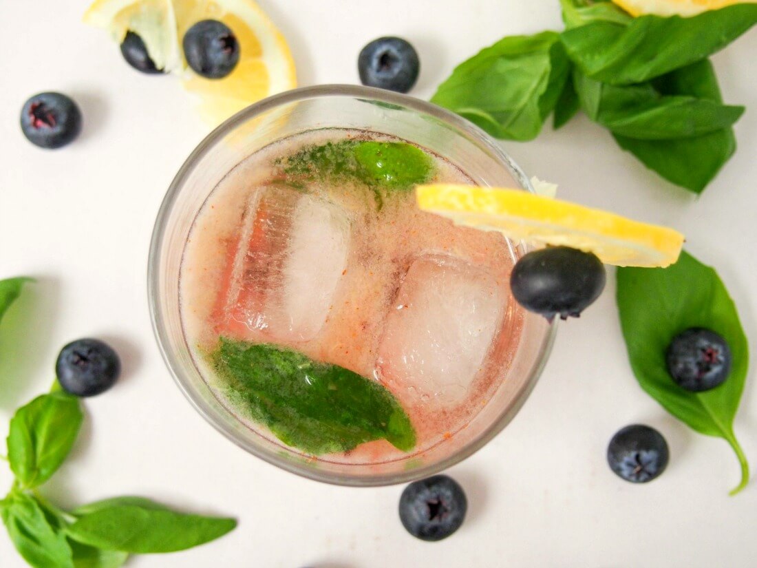 bashful blueberry cocktail
