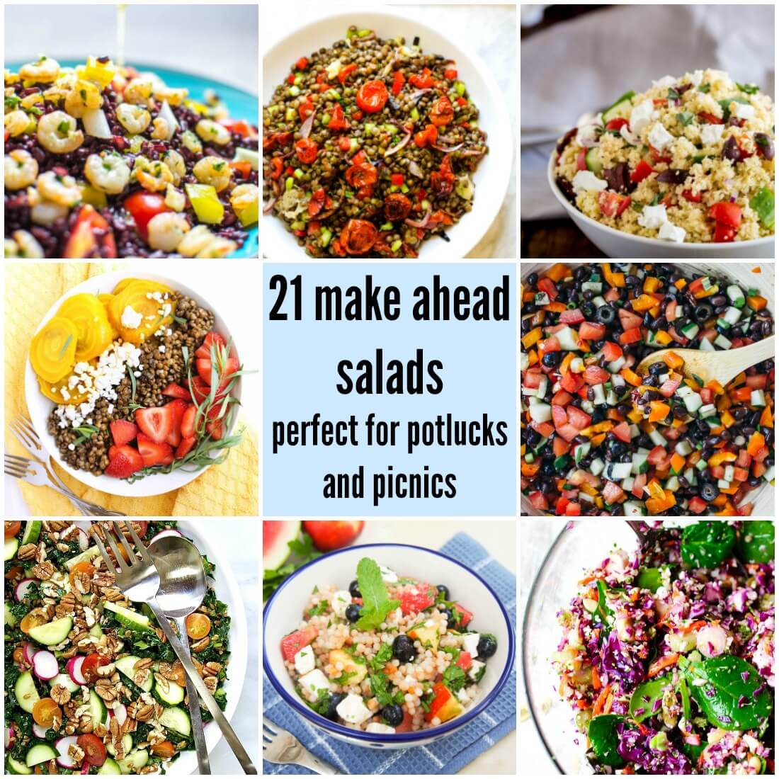 21 make ahead salads perfect for potlucks and picnics