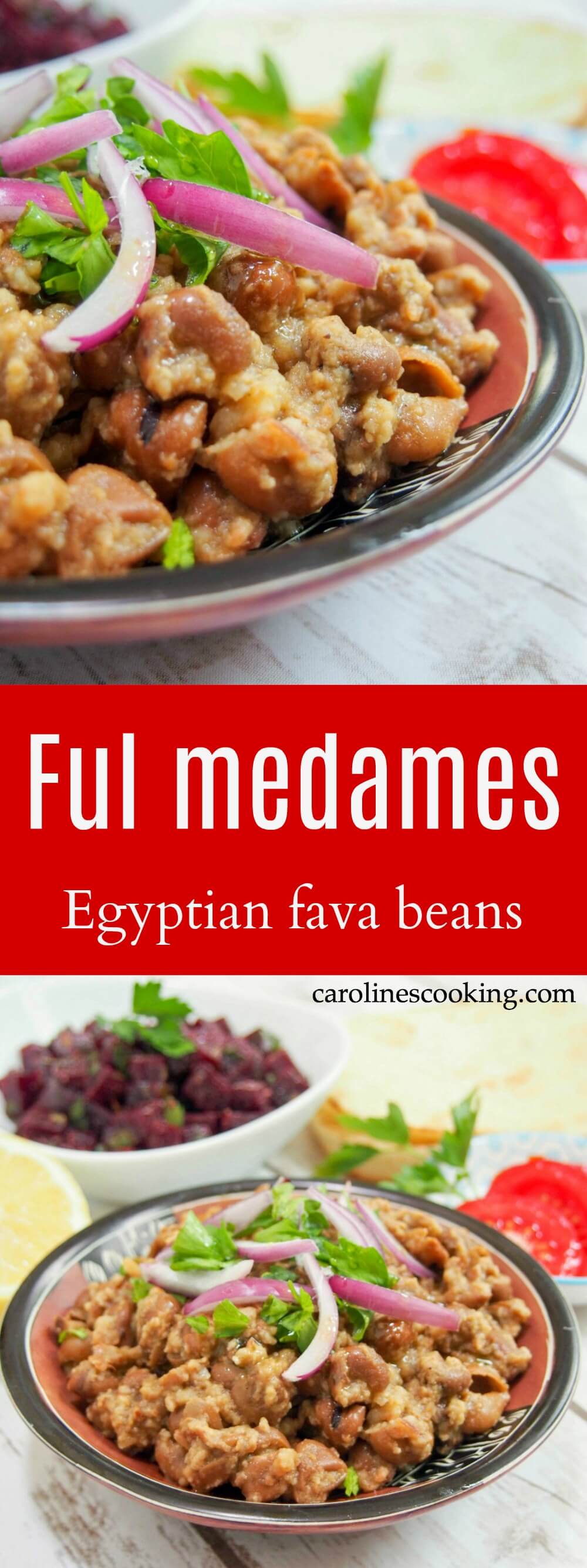 ful medames (Egyptian fava beans) Ful medames is a classic Egyptian dish - incredibly simple warm, seasoned fava beans. Traditionally breakfast, but great as part of any mezze meal.
