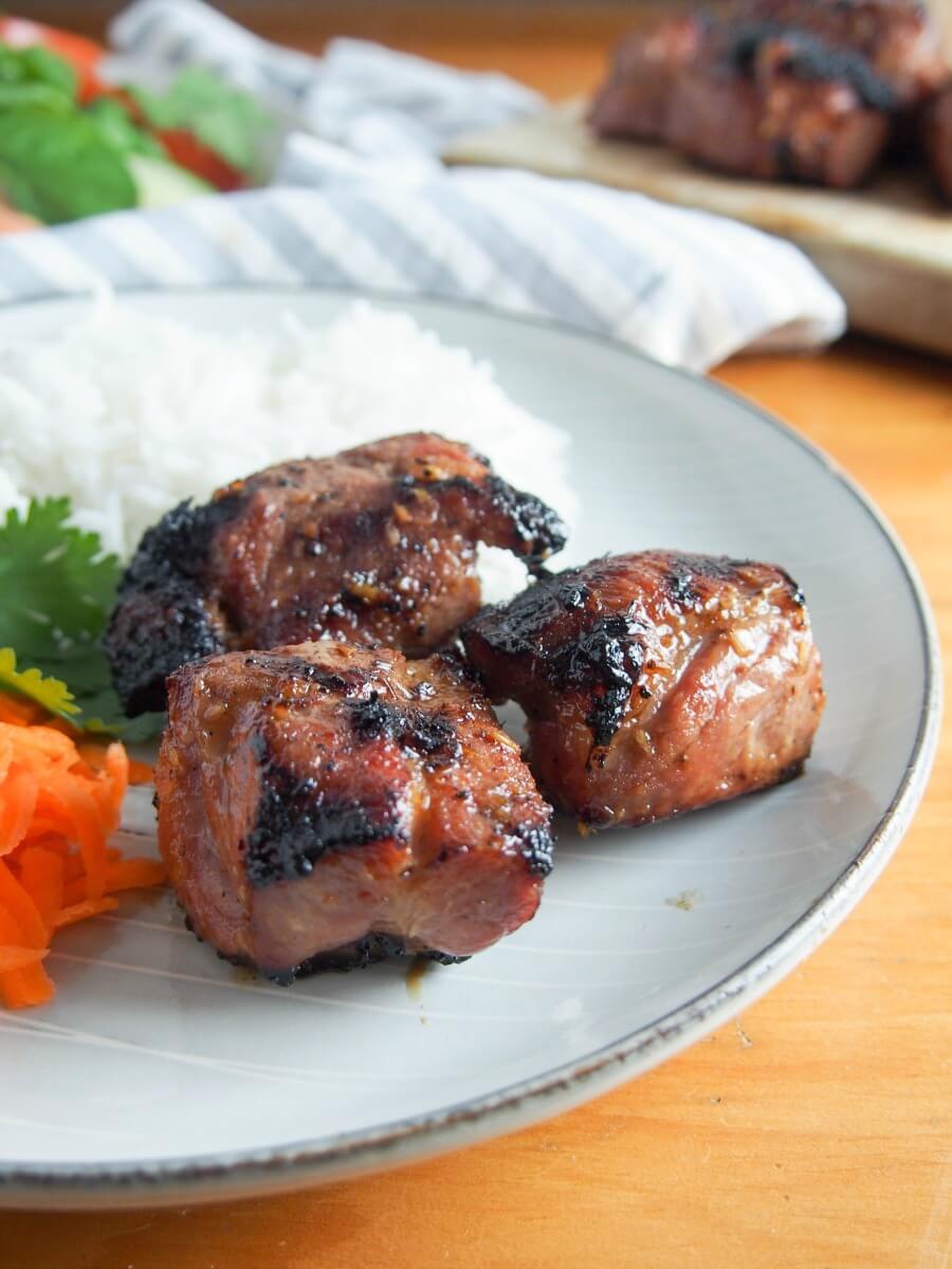 Vietnamese lemongrass pork - so much flavor from a tasty marinade, and easy to make.