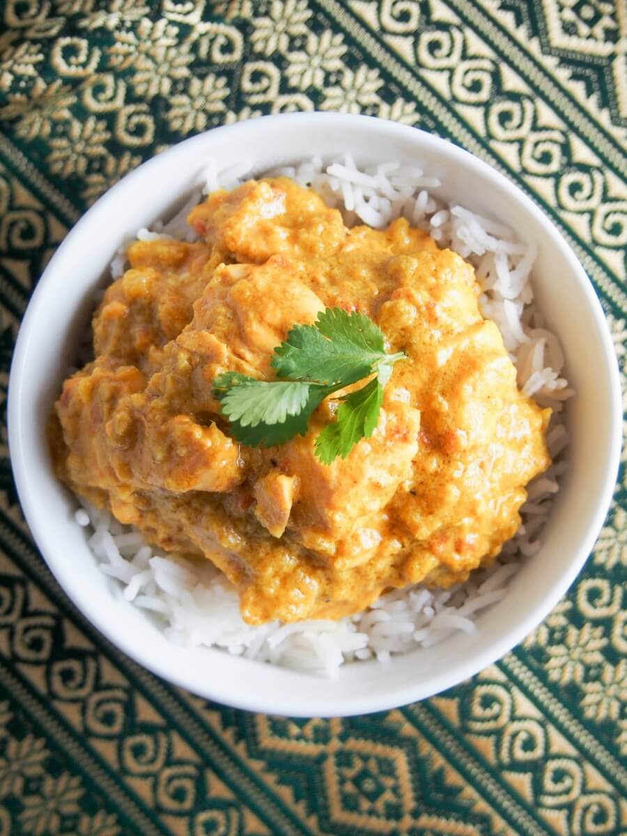 bowl of curry form overhead
