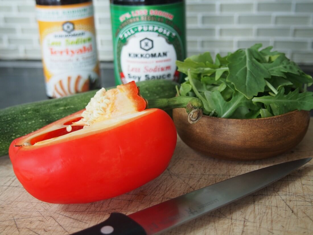making maple soy marinated steak salad