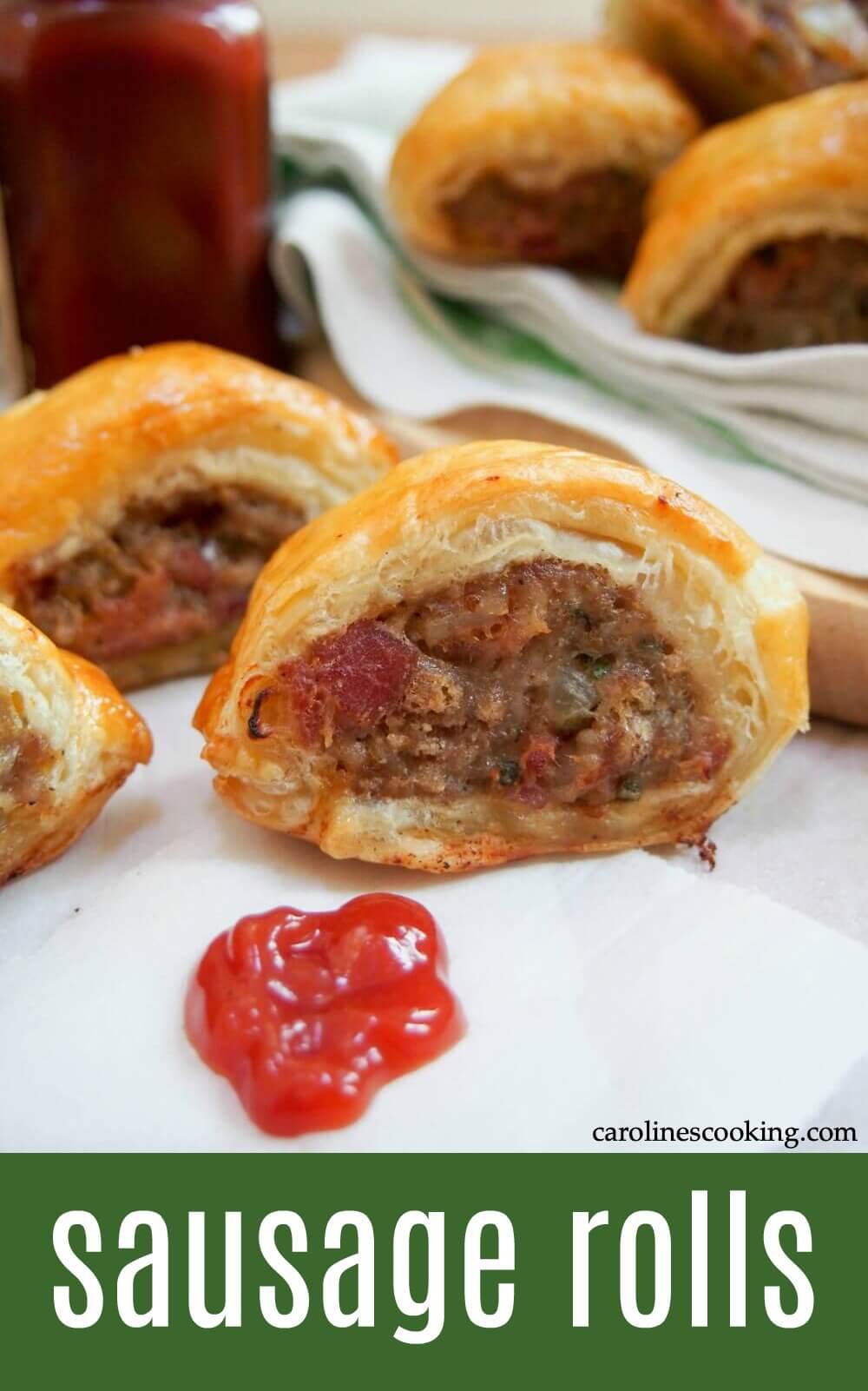Sausage rolls are a British classic, whether late night snack or party appetizer. The tasty, meaty filling is wrapped in crisp pastry - perfect, easy finger food! Comforting and like so many things, homemade tastes even better. (includes how-to video)