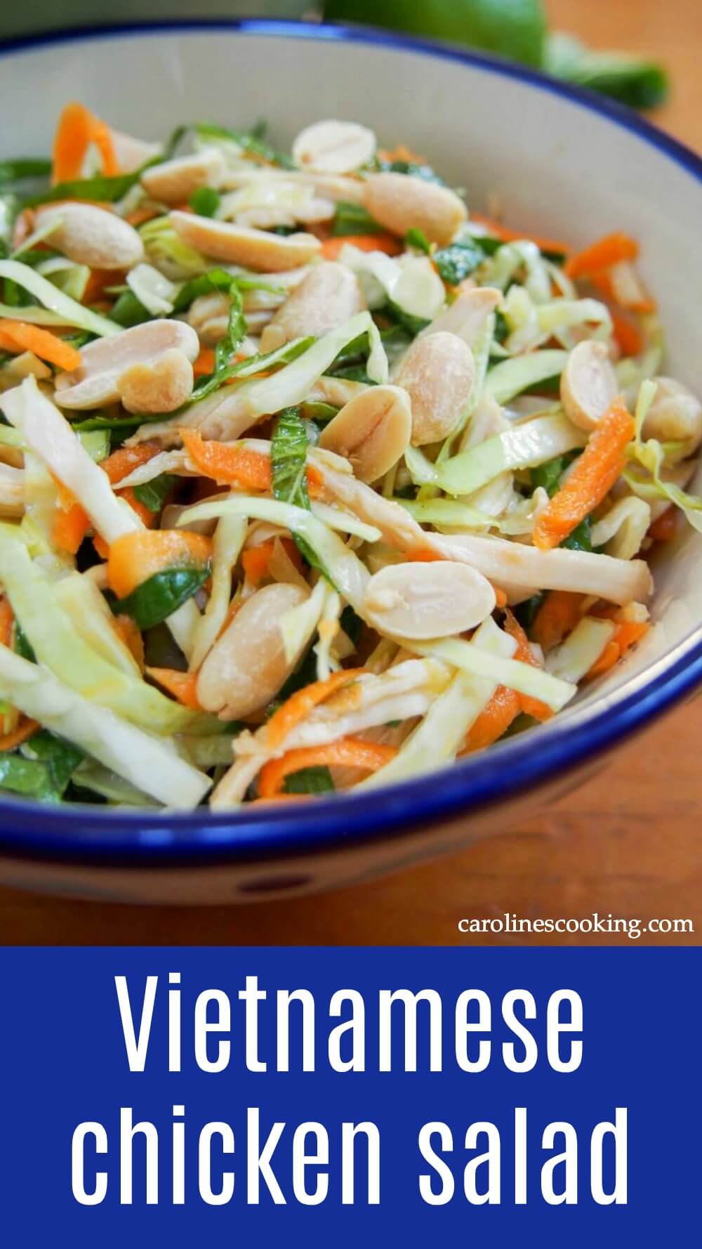 Vietnamese chicken salad is simple but delicious - a great way to enjoy leftover chicken (or turkey) alongside vegetables, mint and a punchy Asian dressing. It's perfect for your lunchbox or to take on a picnic too. #chicken #salad #thanksgivingleftovers Vietnamese chicken salad is simple but delicious - a great way to enjoy leftover chicken (or turkey) alongside vegetables, mint and a punchy Asian dressing. It's perfect for your lunchbox or to take on a picnic too. #chicken #salad #thanksgivingleftovers