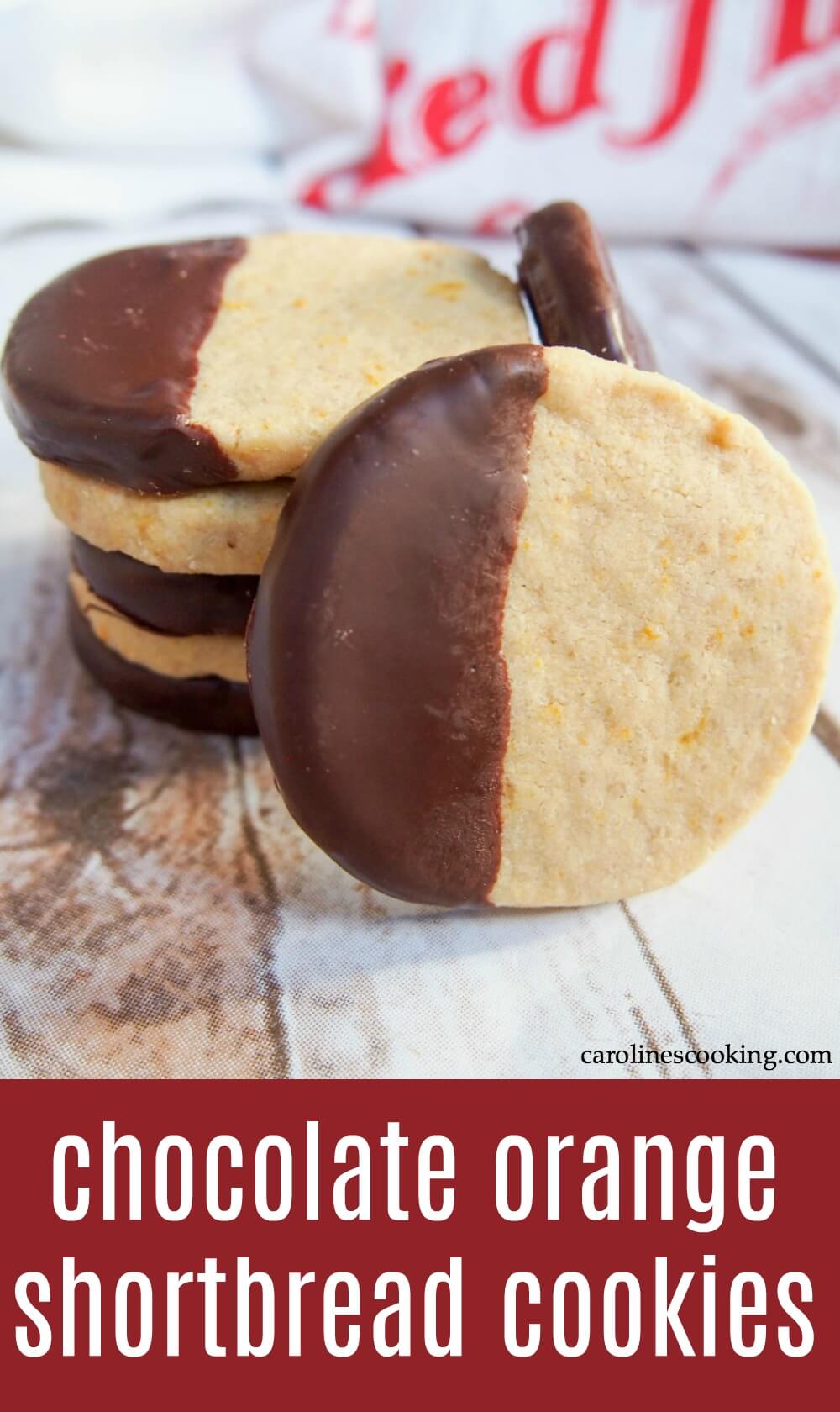 These chocolate orange shortbread cookies are such a family favorite! They melt in your mouth with their delicious, delicate flavor, and the complementary chocolate on top. Easy to make and perfect for gifting, sharing, and enjoying on repeat! #cookie #shortbread #holidaybaking #chocolatedipped