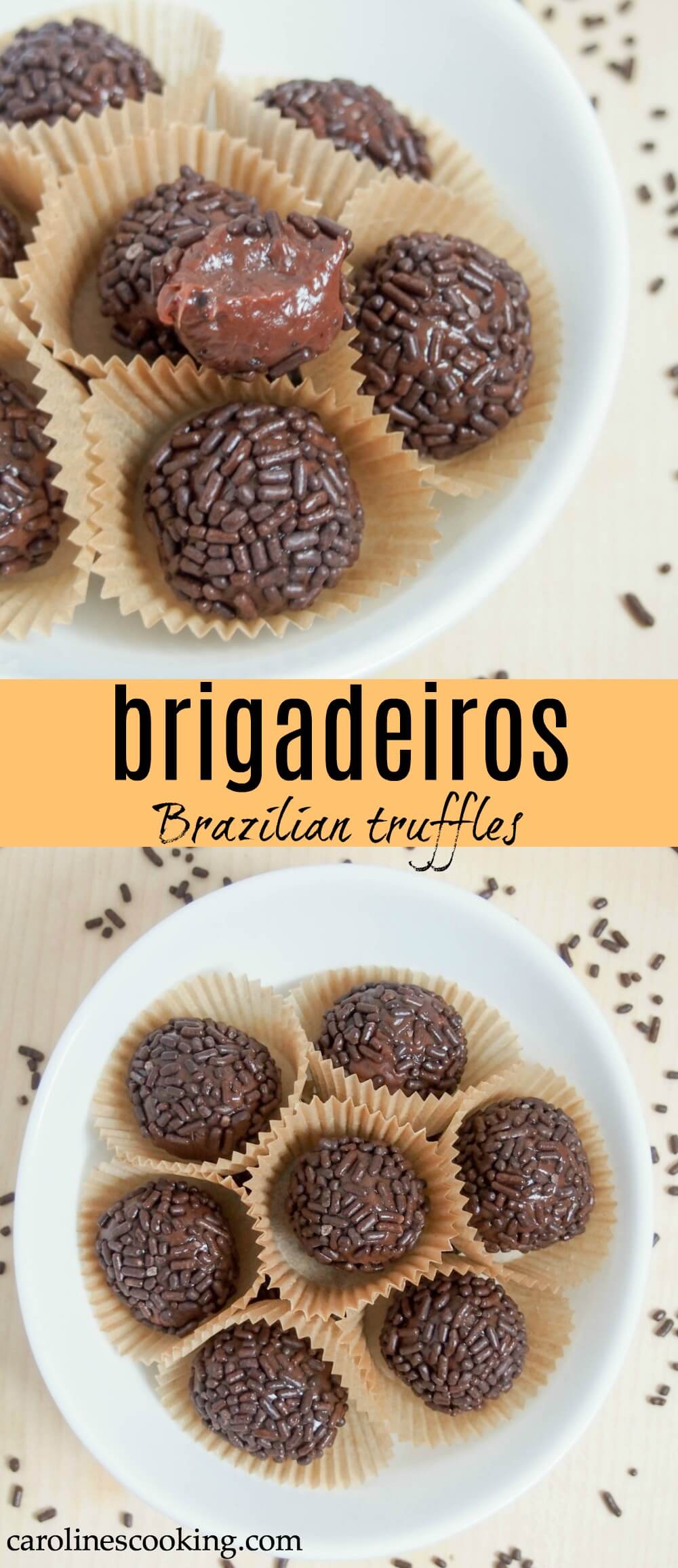 Brigadeiros are a kind of fudge/truffle from Brazil that's often enjoyed for carnival, but really I think most people will make any excuse. They’re a really easy sweet treat that the whole family will love. Brigadeiros are a kind of fudge/truffle from Brazil that's often enjoyed for carnival, but really I think most people will make any excuse. They’re a really easy sweet treat that the whole family will love. #brazilian #truffle #chocolate