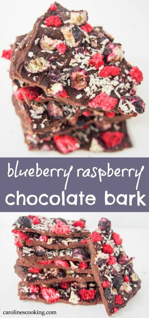 blueberry raspberry chocolate bark