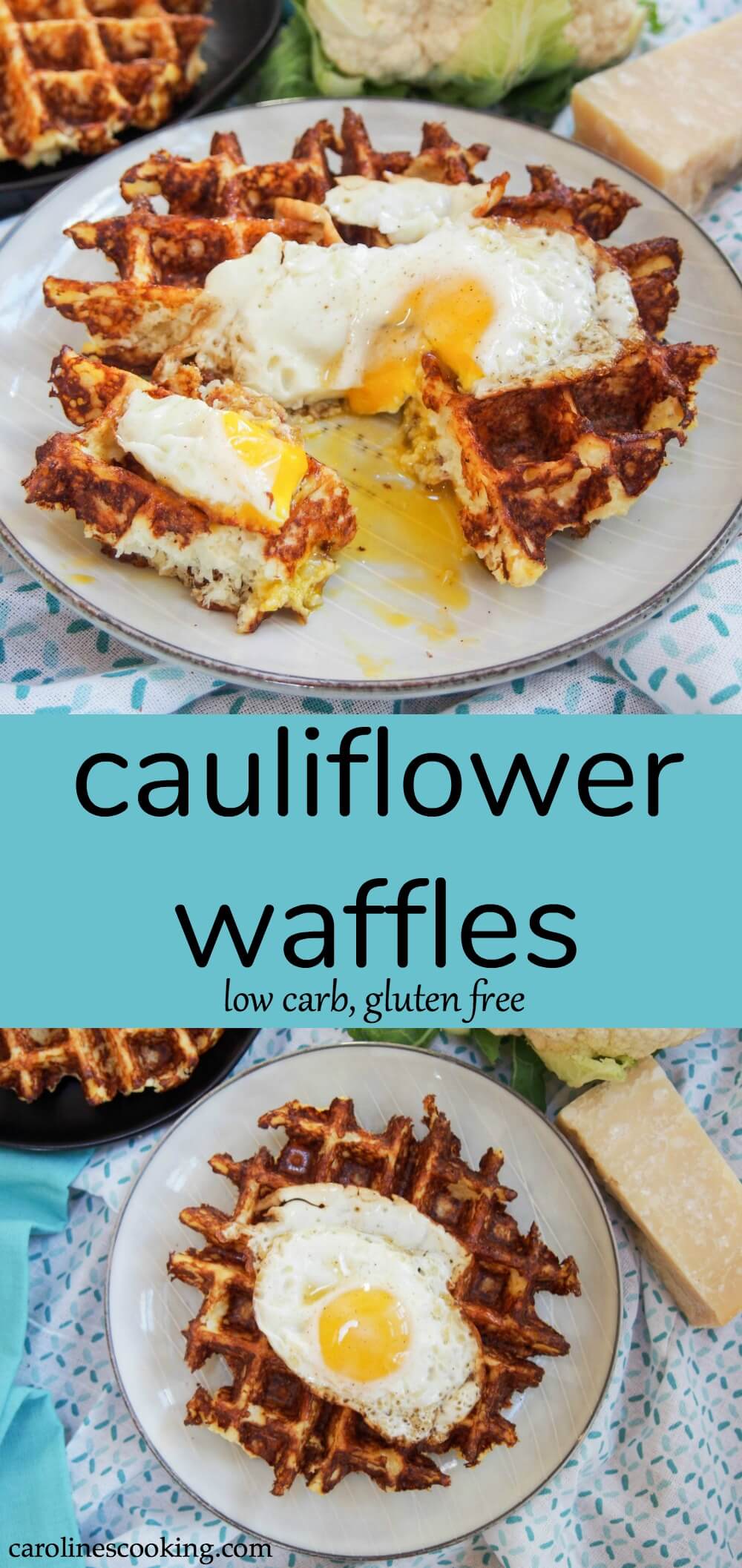 I'll be the first to admit, I wasn't sure if these cauliflower waffles would be any good but I was so pleasantly surprised. Only 5 ingredients and quick to make, they make a tasty, low carb and gluten free any-time snack/meal. #cauliflower #waffle #lowcarb I'll be the first to admit, I wasn't sure if these cauliflower waffles would be any good but I was so pleasantly surprised. Only 5 ingredients and quick to make, they make a tasty, low carb and gluten free any-time snack/meal. #cauliflower #waffle #lowcarb