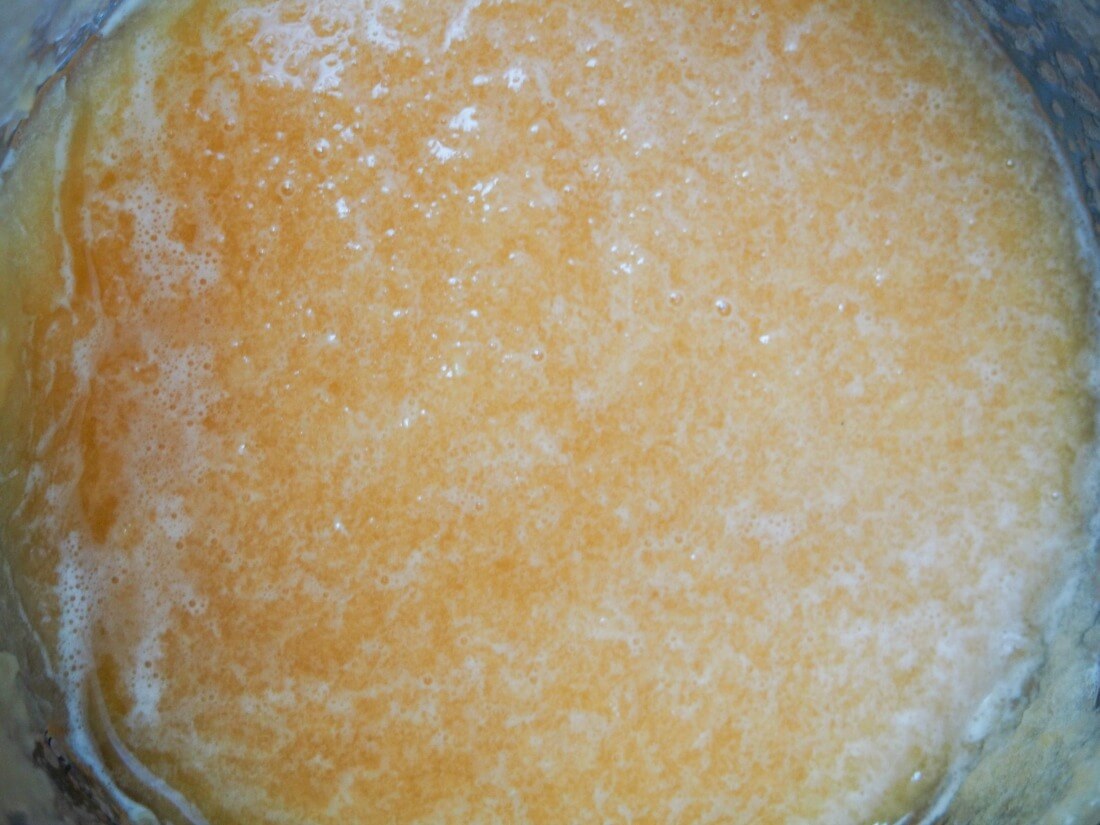 pureed melon before straining