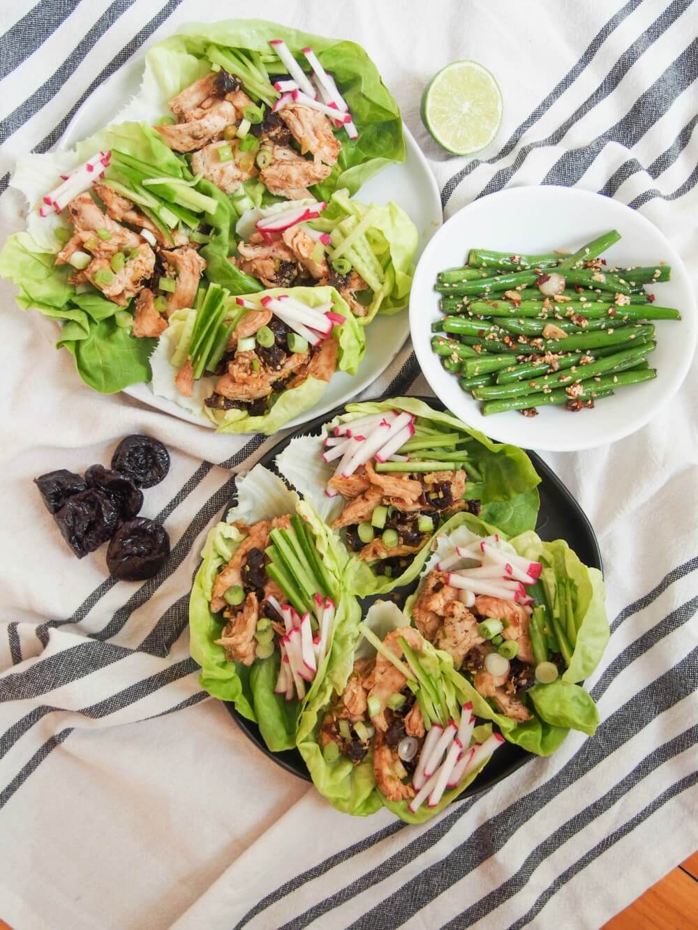 Chef'd meal kit: Asian chicken and California prunes lettuce wraps