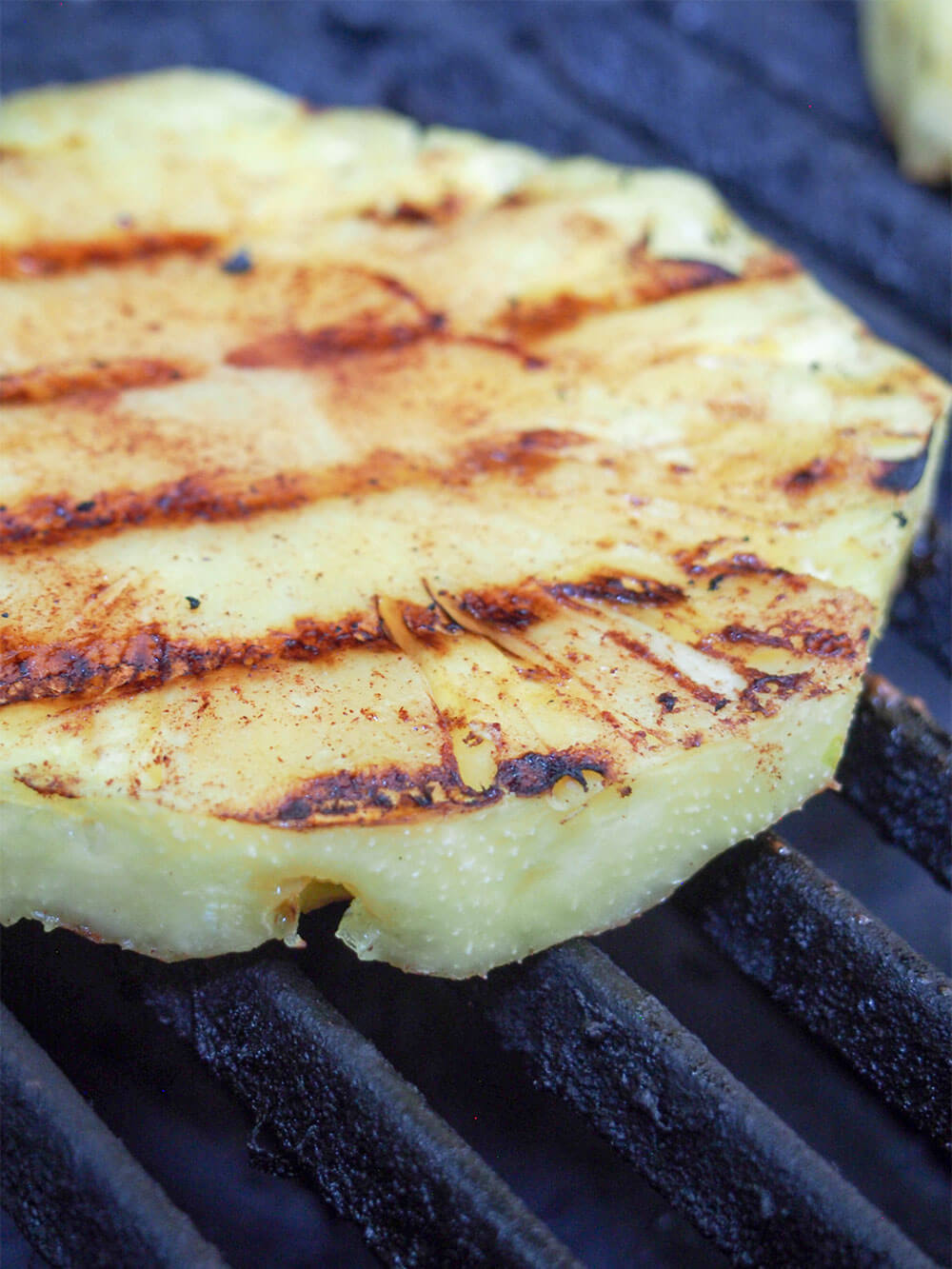 grilled pineapple on grill
