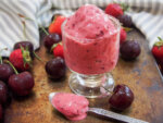 cherry strawberry frozen yogurt