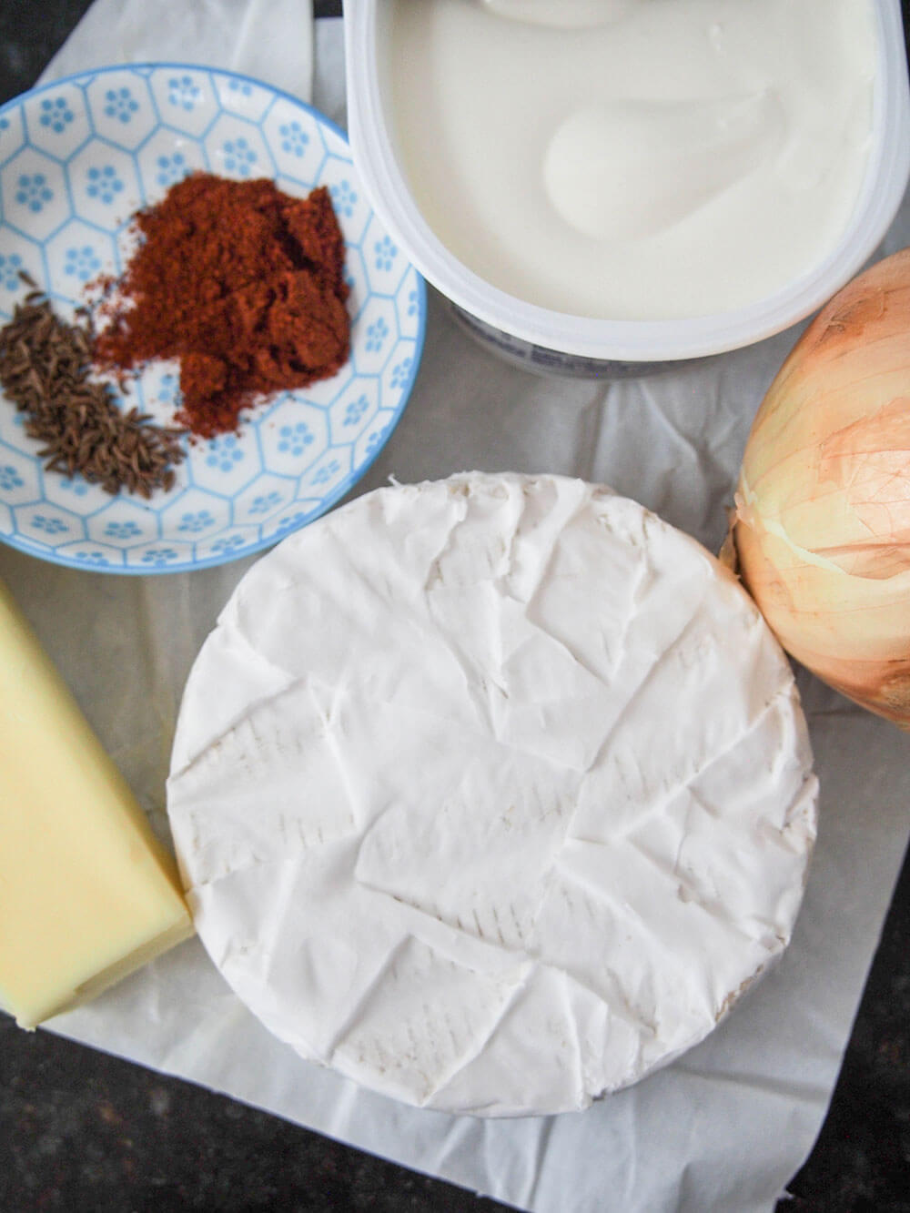 Obatzda (German beer cheese dip) ingredients