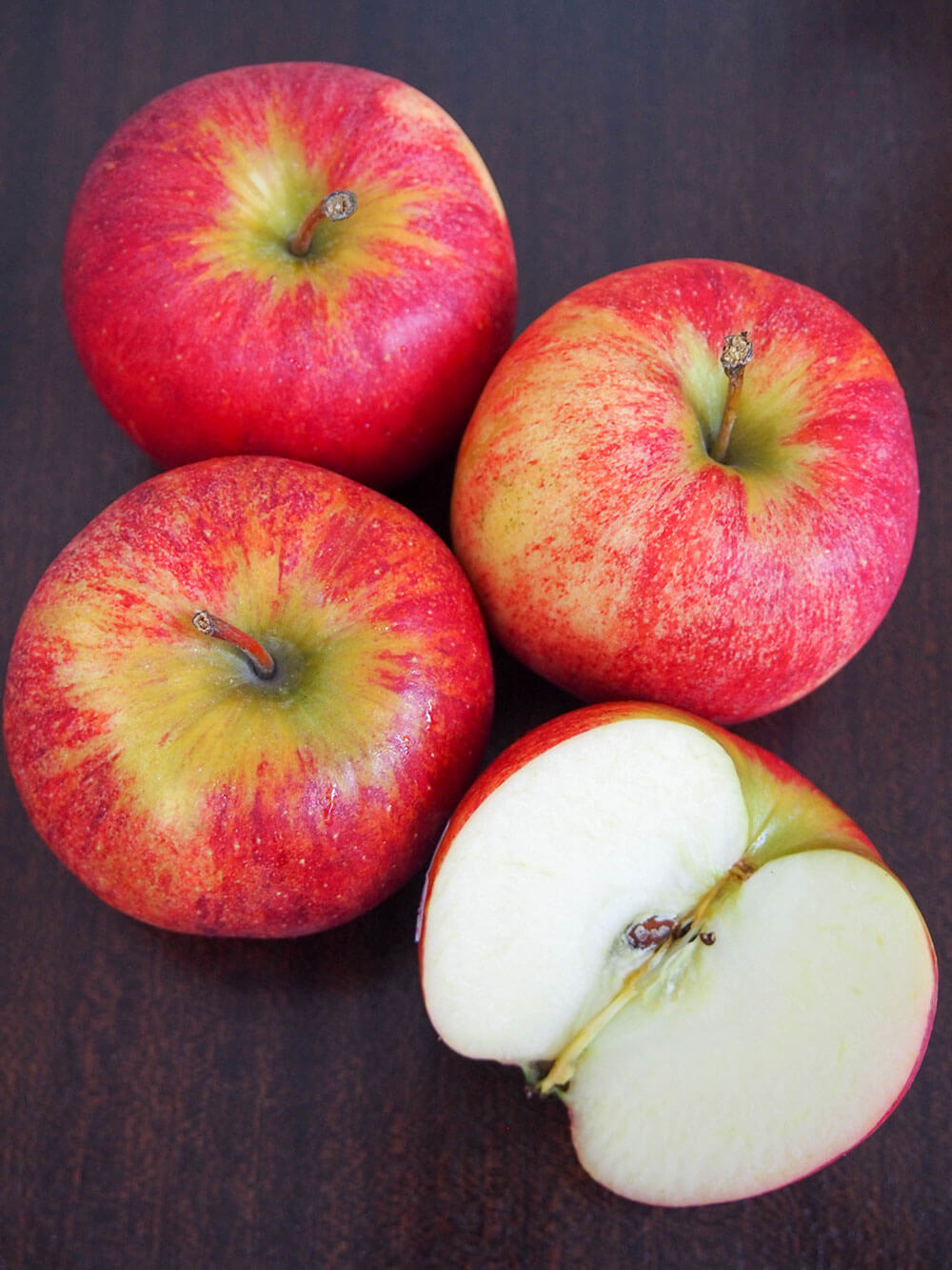 apples for beet apple salad group of apples with one cut at front