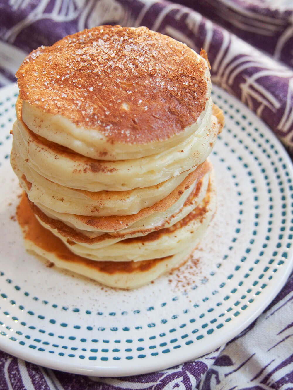 stack of cheese latkes on plate