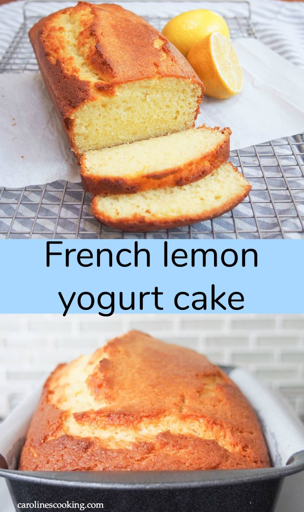 This French lemon yogurt cake is so easy to make and the result is one incredibly delicious, moist, light and flavorful loaf that works for so many occasions. It's no wonder this is on every French cook's list.  #lemon #cake #baking #yogurt