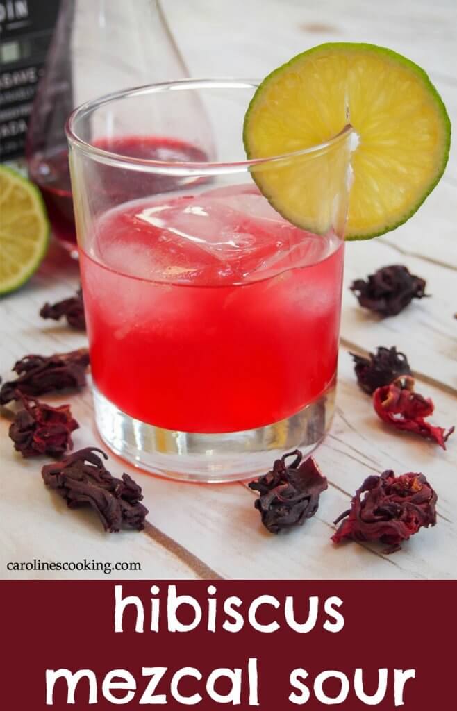 hibiscus mezcal sour