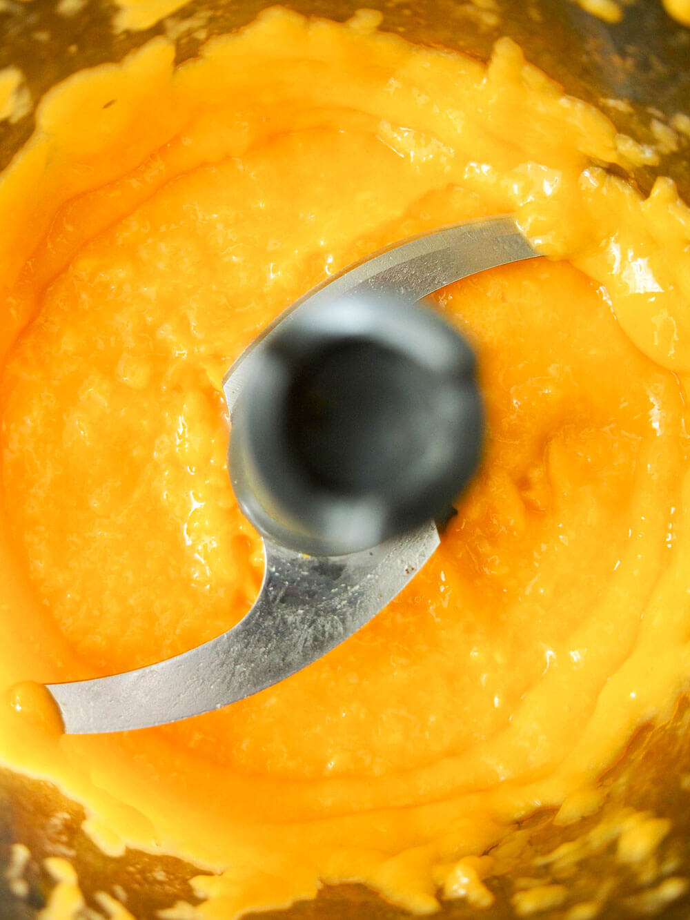 mango puree in food processor