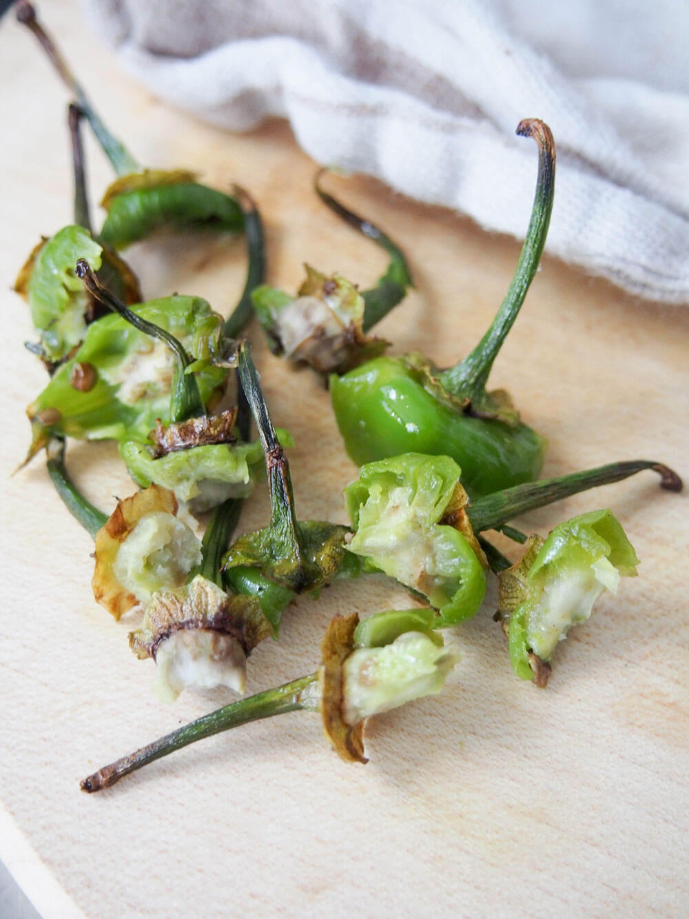 tops left from Padron peppers