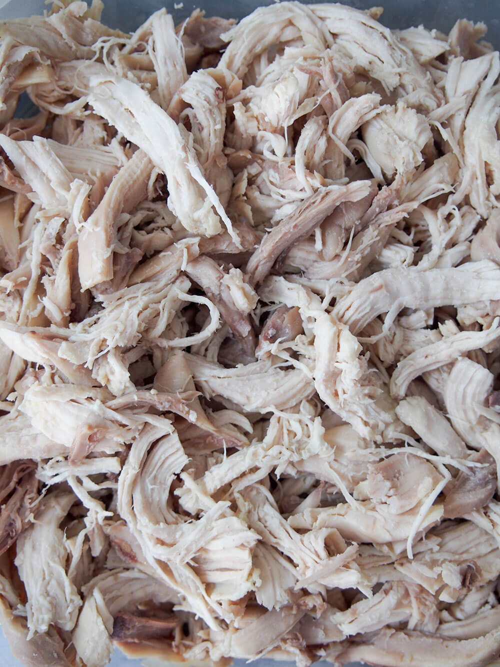 shredded chicken for Aji de gallina (Peruvian chicken) shredded chicken