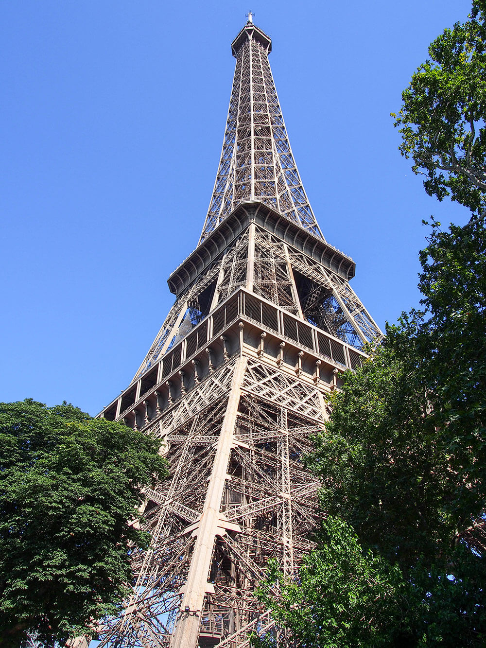 Eiffel tower viewed from bottom