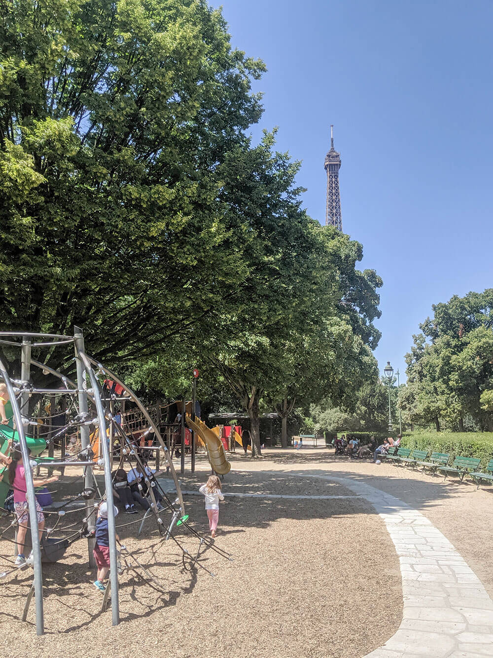 park by Eiffel tower Paris