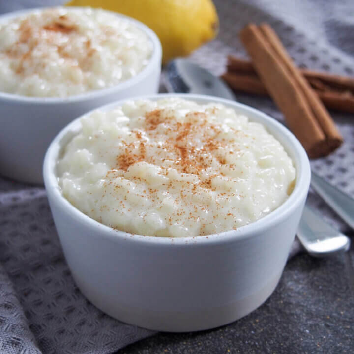 dishes for arroz con leche (Spanish rice pudding)