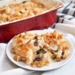 umm Ali Egyptian bread pudding on plate