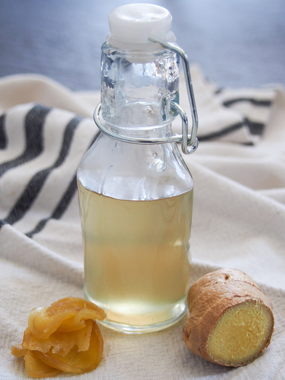 bottle of ginger syrup