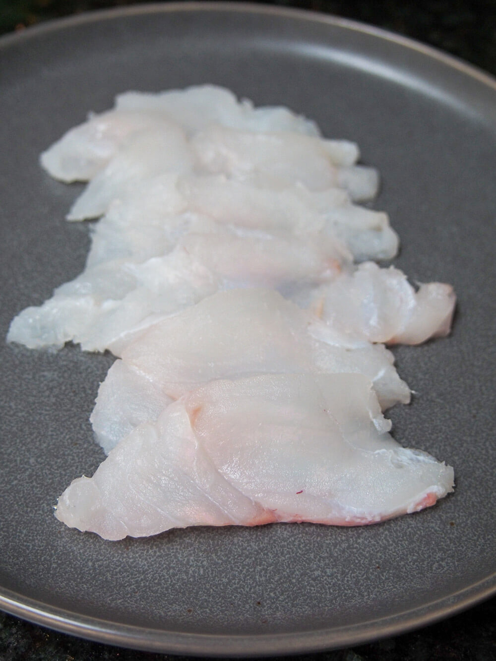 sliced fish for tiradito sliced fish for tiradito - Peruvian sashimi with chili sauce
