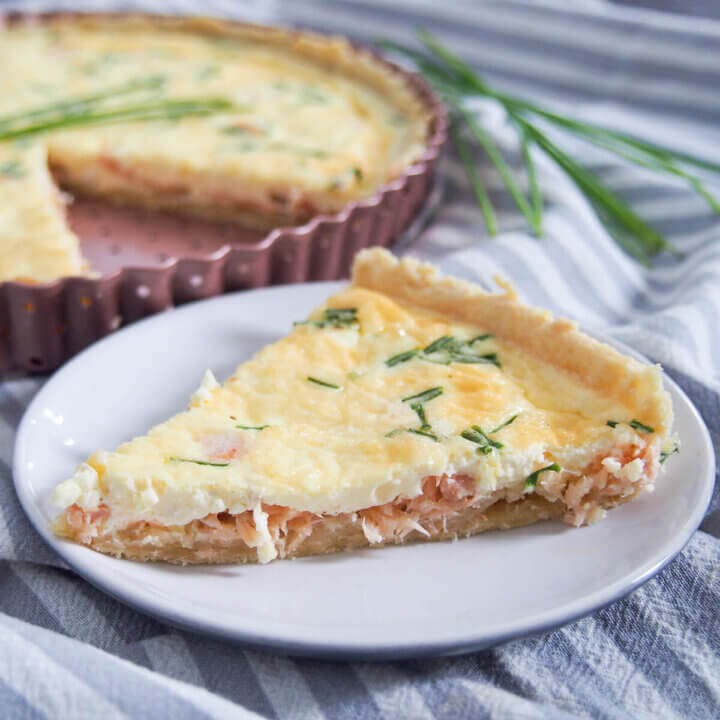 smoked salmon quiche