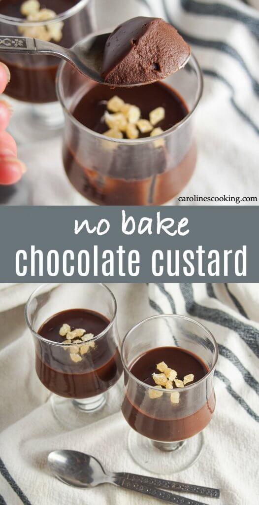 no bake chocolate custard with ginger