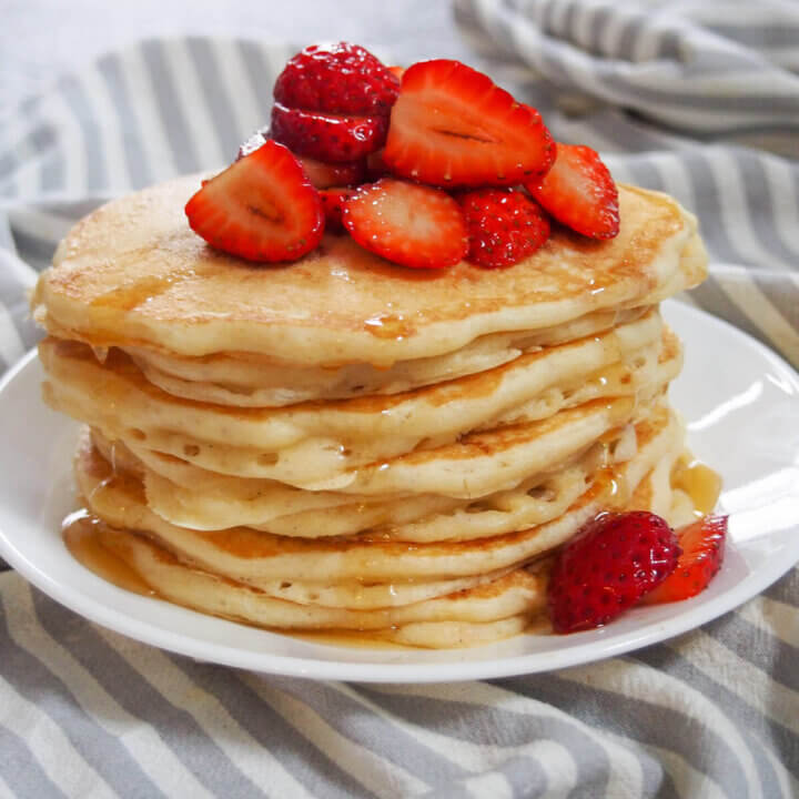 stack of sourdough pancakes