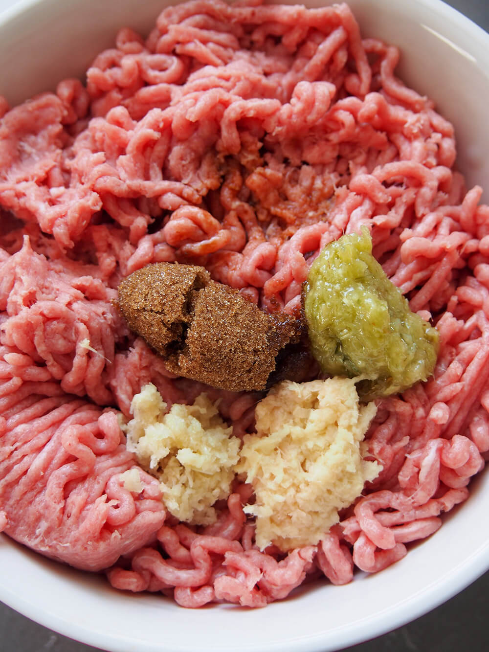 ground meat and seasonings, ready to mix