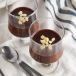 glasses of no bake chocolate custard