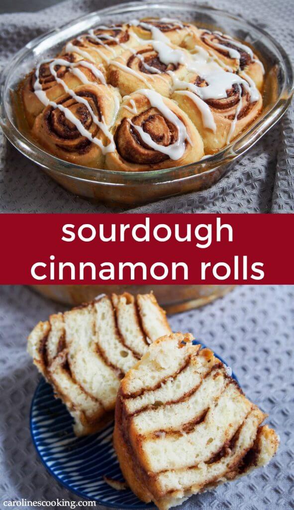 Give your starter a different use in these fluffy sourdough cinnamon rolls. They are packed with delicious flavor and have a wonderful texture. Plus you can prepare the night before or all on the same day as suits. #sourdough #cinnamonroll #brunch