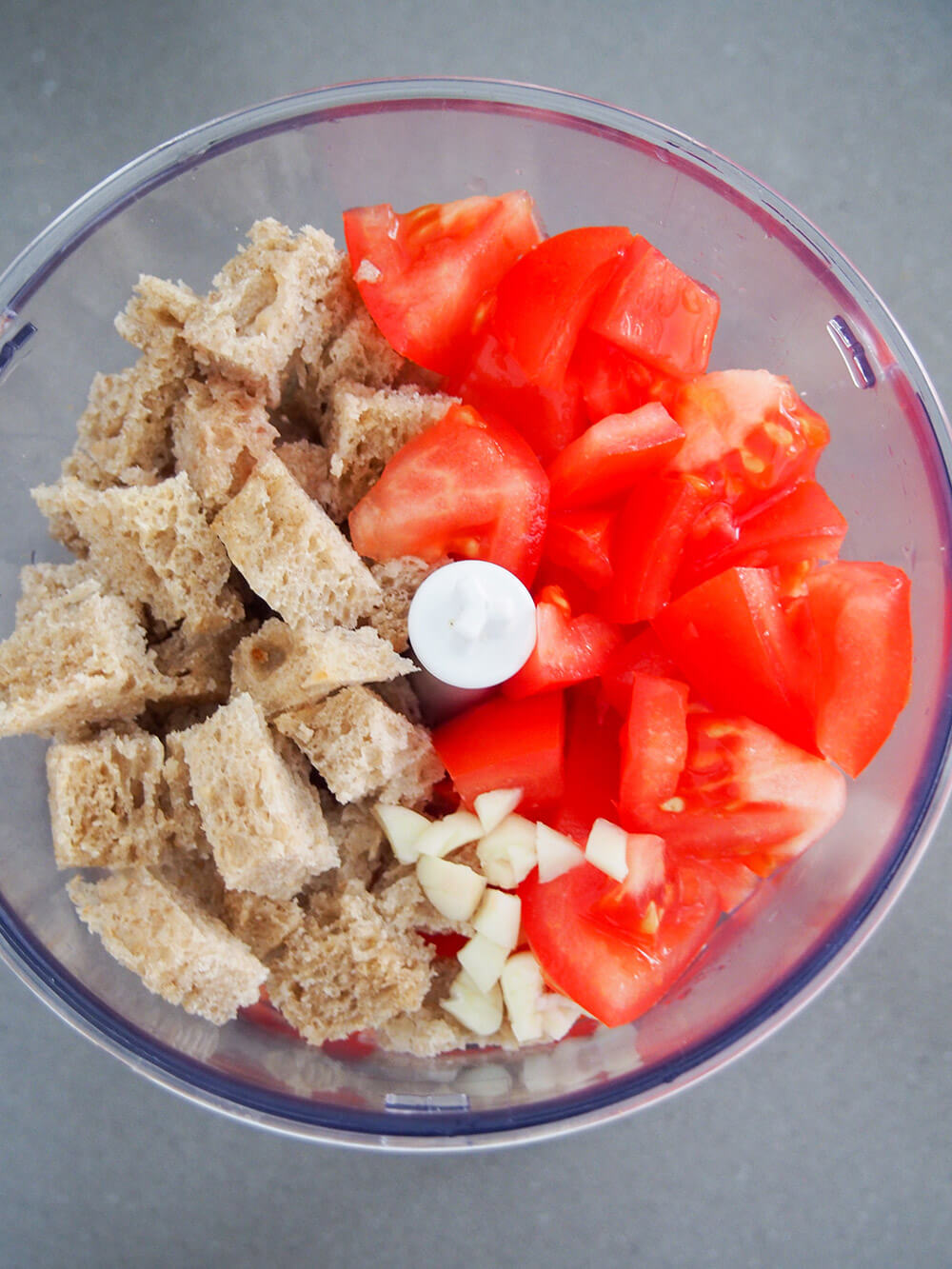 ingredients in blender before blending