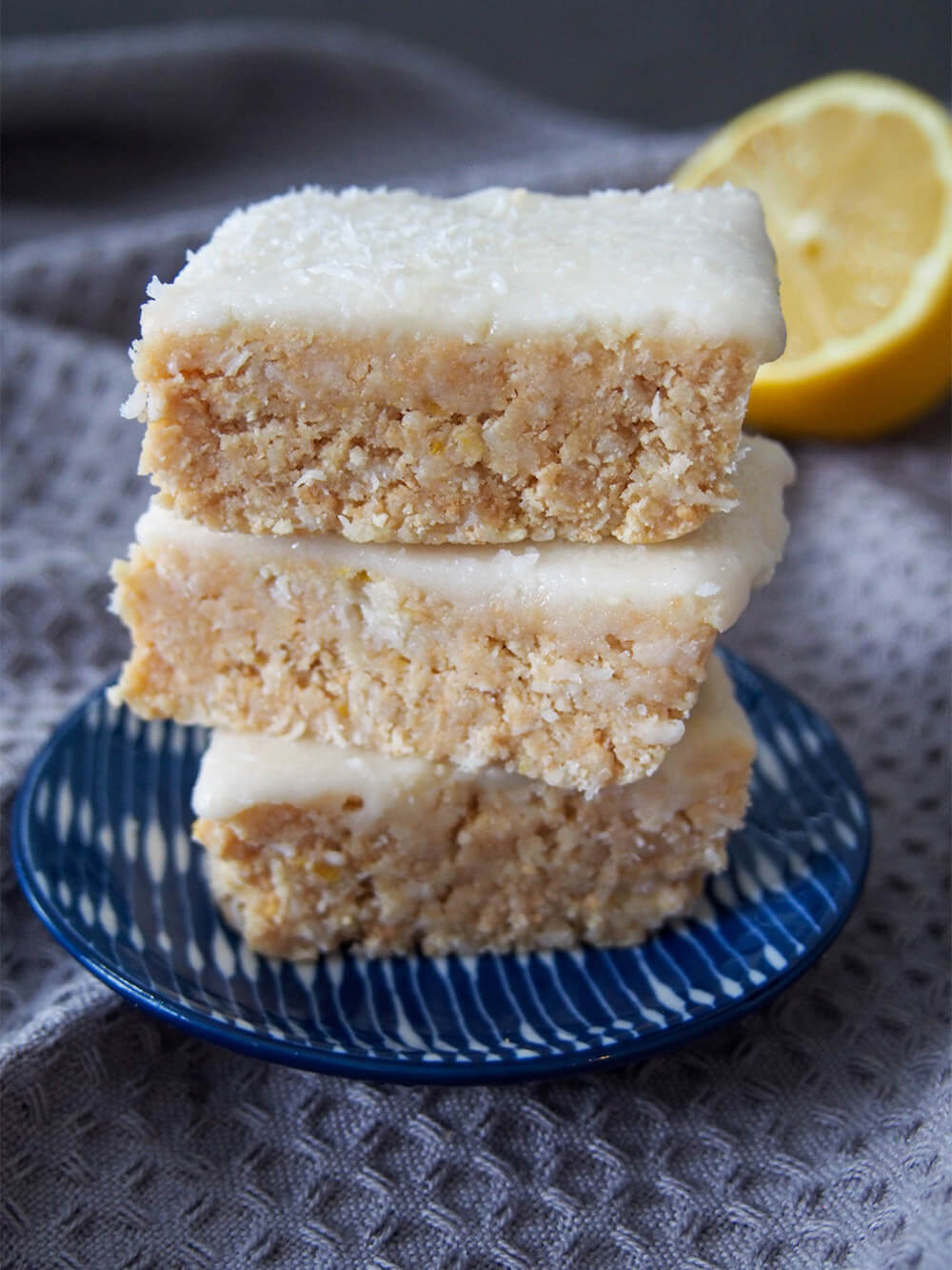 three pieces of lemon slice in stack