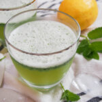glass of limonana mint lemonade