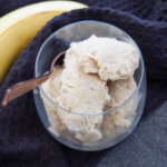 glass of roasted banana ice cream