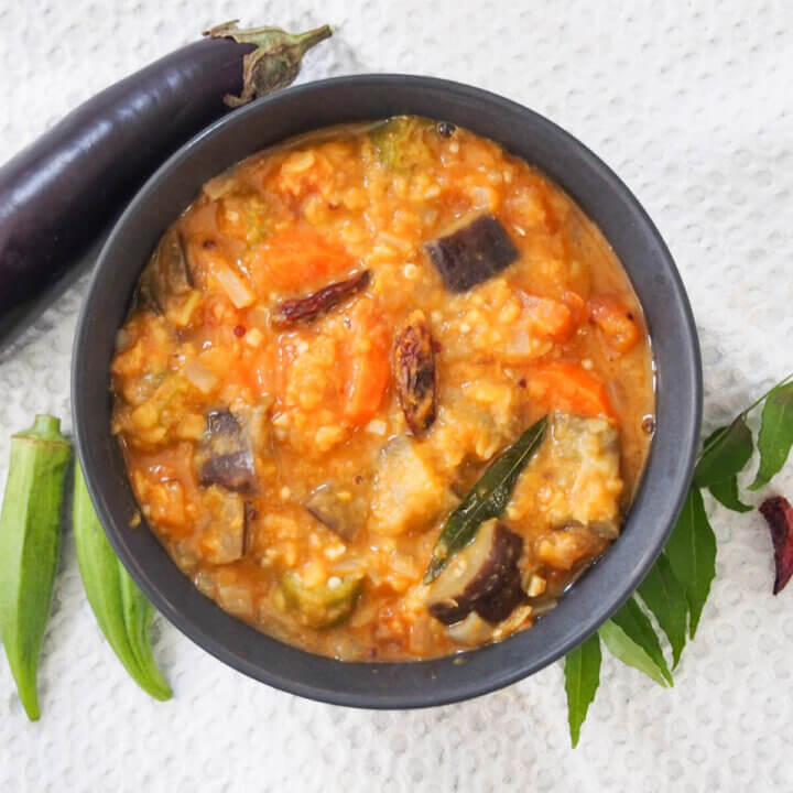 bowl of Keralan style sambar