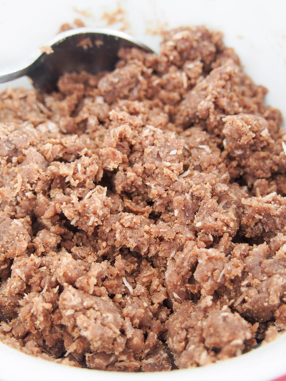 mixed base mixture for chocolate slice