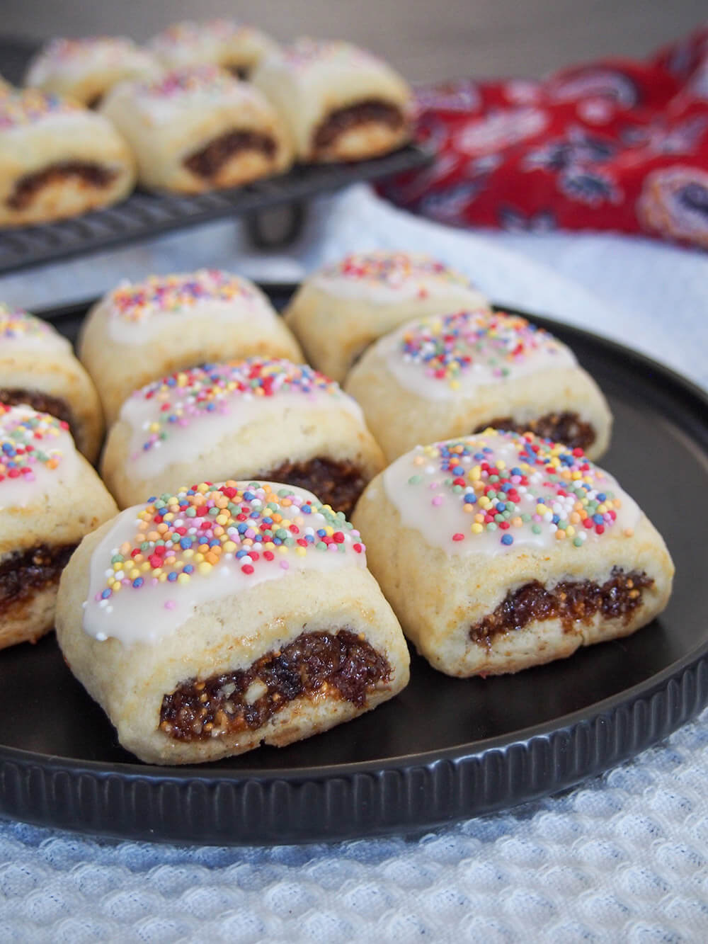 cucidati Italian fig cookies on plate