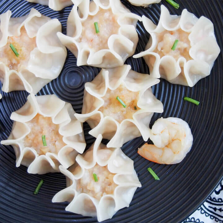 Chinese shrimp shumai