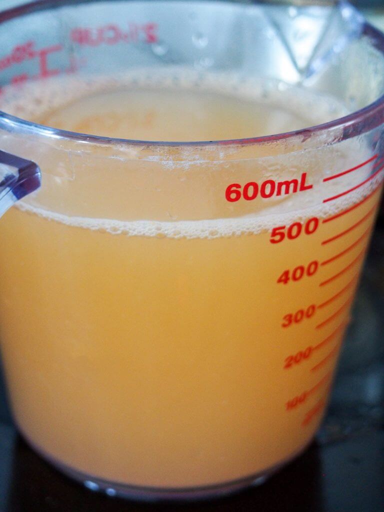 strained shrimp stock