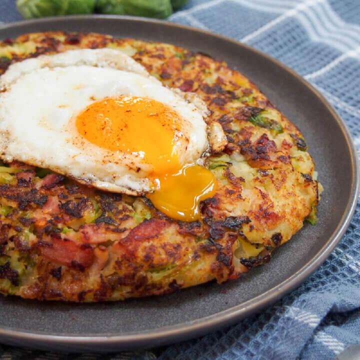 bubble and squeak with egg on top